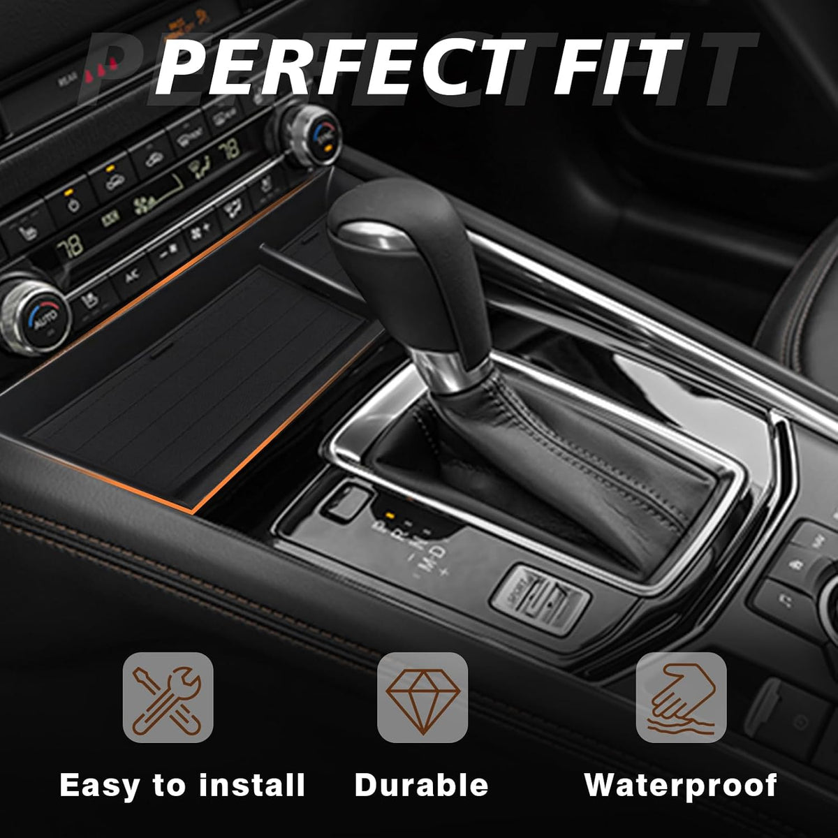 Muslogy Front Console Organizer Cover for 2022 2023-2025 Mazda CX-5 CX5