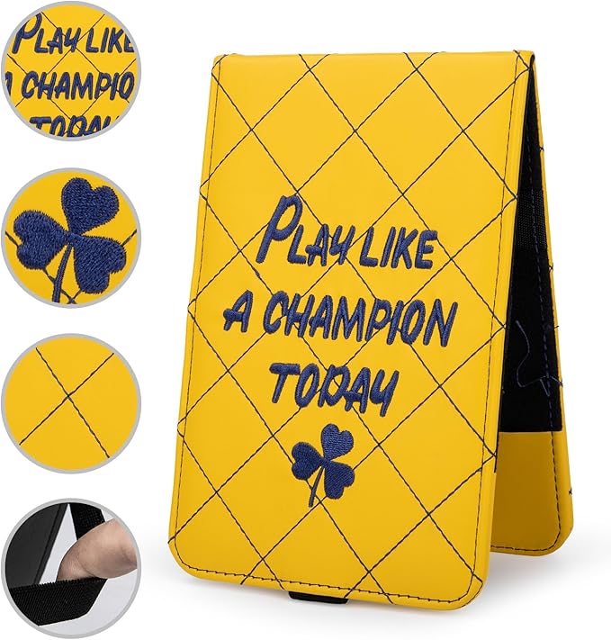 Golf Scorecard & Yardage Book Holder Cover Quality Leather Golf Scorecard Holder 4.5 × 7 inches Golf Accessories