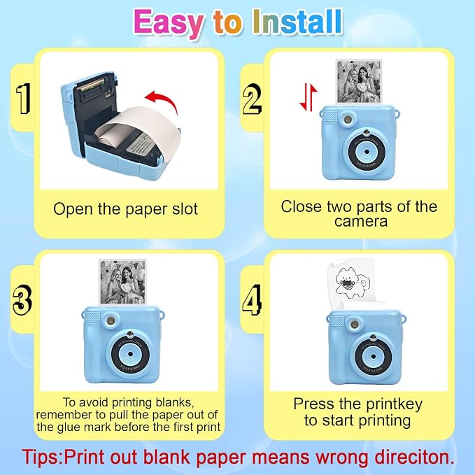 18 Rolls Kids Camera Paper Roll Refill Compatible