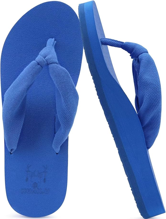 KuaiLu Flip Flops for Women with Arch Support Yoga Mat Comfortable Summer Beach Walking Thong Cushion Sandals Slip On Indoor Outdoor