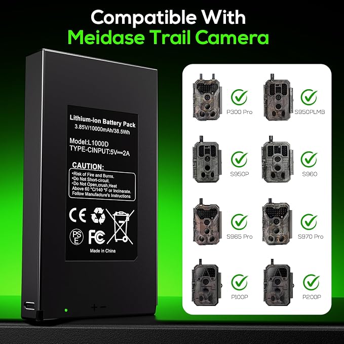 2 Pack 10000mAh Lithium Battery Pack