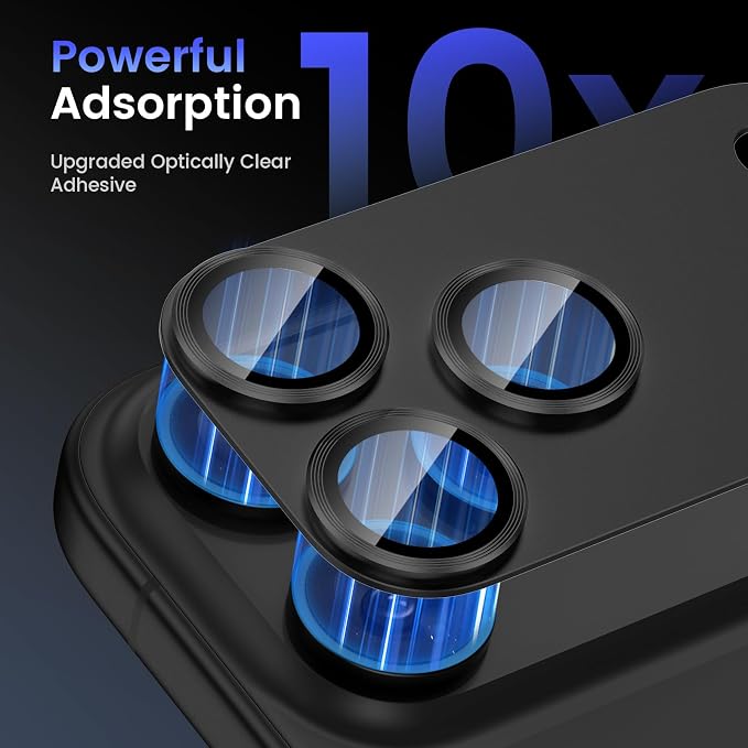 Tensea for iPhone 17 Pro Camera Lens Protector, Metal Aluminum Alloy Tempered
