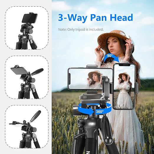 NEEWER Portable Aluminum Alloy Camera 2 in 1 Tripod Monopod Max. 70"/177cm