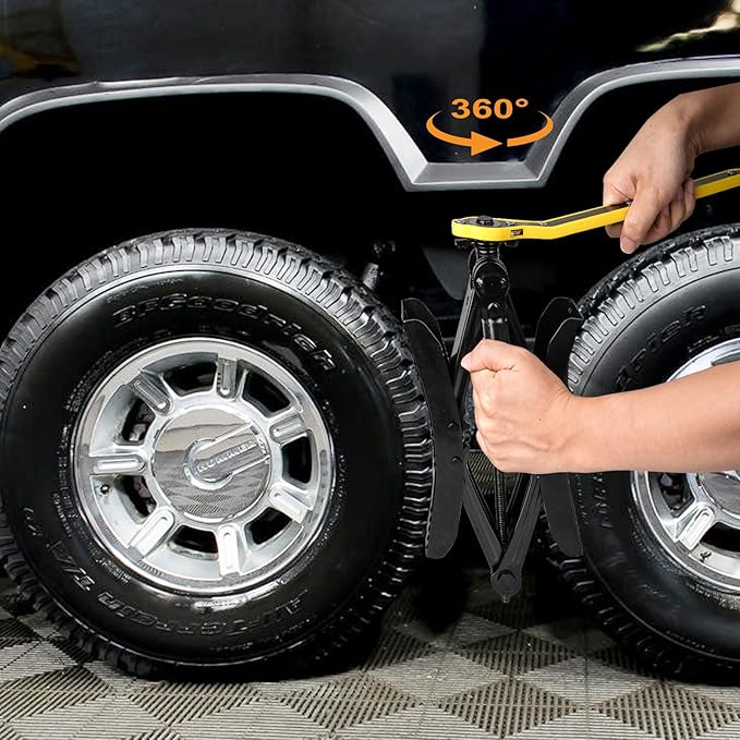 Camper Wheel Chock Stabilizer 2 Sets, Heavy Duty X-Shaped RV Stabilizer with Anti Rust Coating, Adjustable Wheel Chocks for Travel Trailer Truck Fifth Wheel, Fit 3.5" to 12"