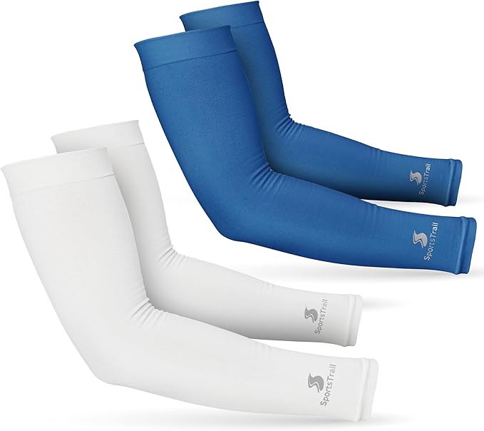 SportsTrail Cooling Arm Sleeves for Men & Women – Breathable, UV Sun Protection, Sports Arm Sleeves for Women, Men & Youth