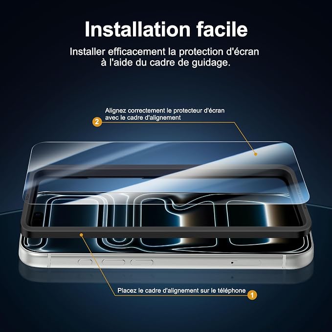 NEW'C 3x Screen Protector for iPhone 17 Pro+ 3x Camera Lens Protector, Sensor