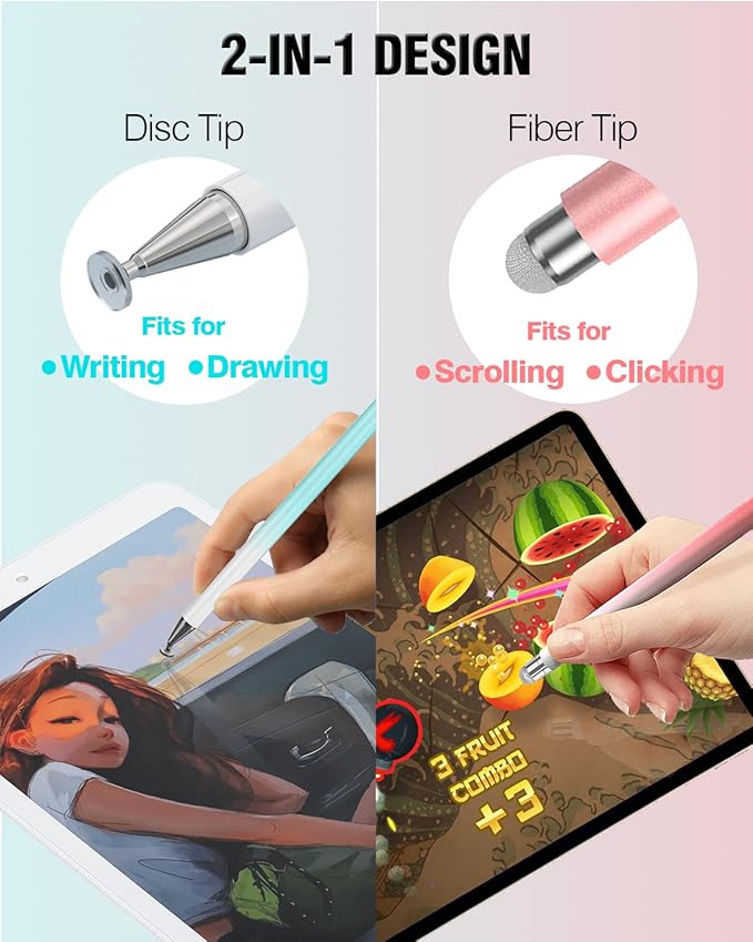 Stylus Pen for Touchscreen, 2 in 1 Stylists Pens Compatible