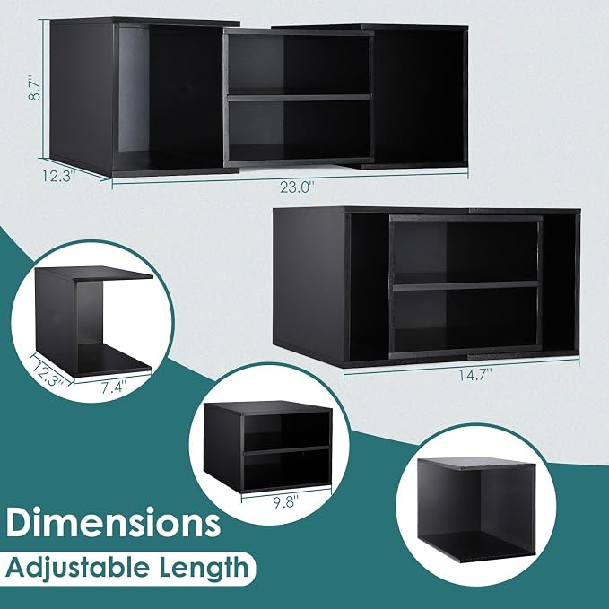 EMERIT Large Printer Stand, Adjustable Printer Table