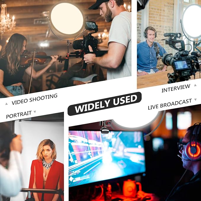 Neewer LED Bi-Color Studio Round Lighting, Ultra Thin Studio Edge Flapjack Light