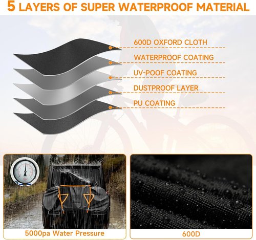 Neverland Bike Cover - Waterproof Outdoor Storage for 2 Bikes | Durable 600D Oxford Material, Reflective Design