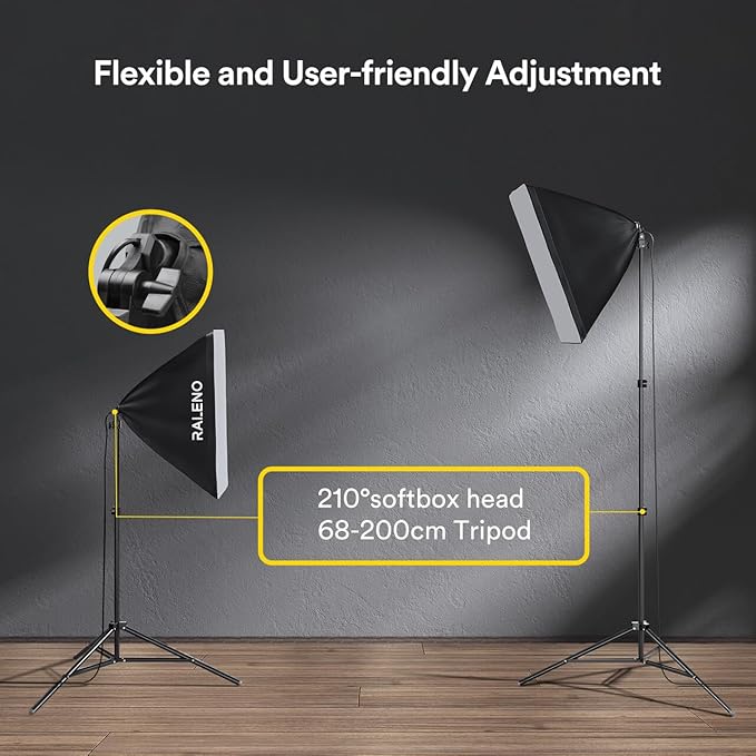 RALENO Softbox Lighting Kit, 20X28-Inch Softbox Photography Lighting