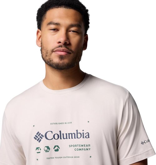 Columbia Men's Kwick Hike Tee - Comfortable Graphic Short Sleeve Shirt for Outdoor Adventures