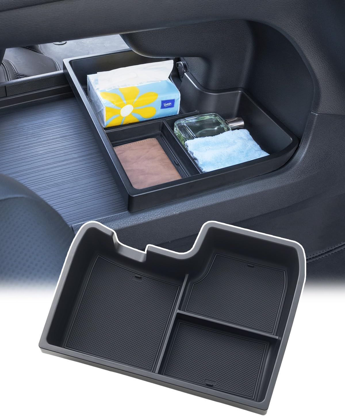 TOPINSTALL New Console Bottom Organizer for 2021-2026 Toyota Sienna