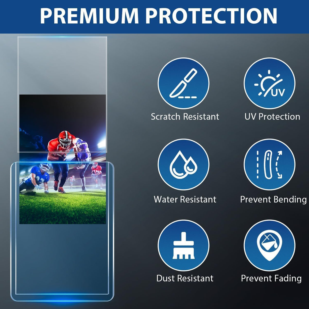 Skiennix Premium Baseball Card Sleeves - 200 Hard Plastic Protectors for Trading Cards | 3"x 4" Size