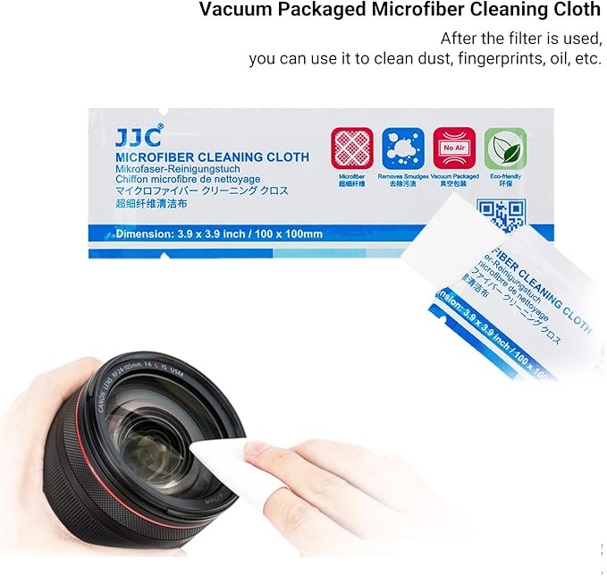 JJC 4 Pockets Filter Case for Round Filter Up to 58mm, Foldout Lens Filter Pouch