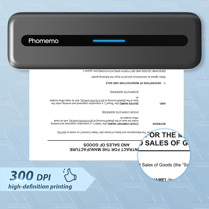 Phomemo Portable Thermal Printer, M832 Inkless Portable Printers Wireless