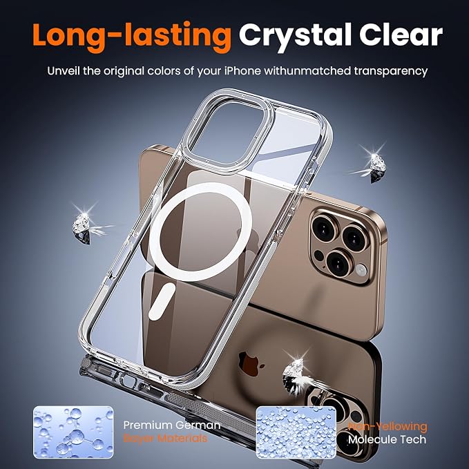 toushion 3 in 1 for iPhone 16 Pro Case Clear