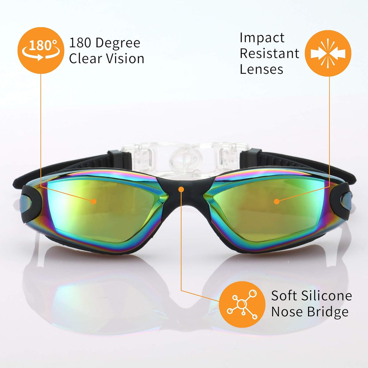 Skiennix Kids Swim Goggles - UV Protection & Anti-Fog Design | 4 Pack for Ages 6-14