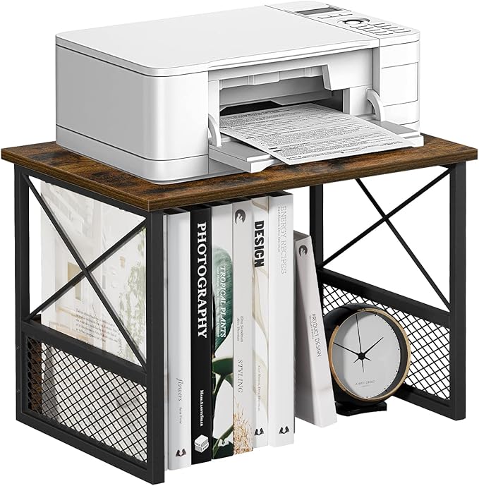 Printer Stand for Desk, Desktop Printer Stand Shelf Organzier for Home Office