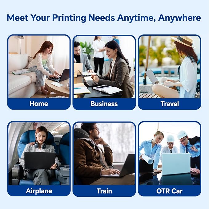 HPRT Portable Thermal Printer-Inkless Printer, Supports Thermal Paper&Labels