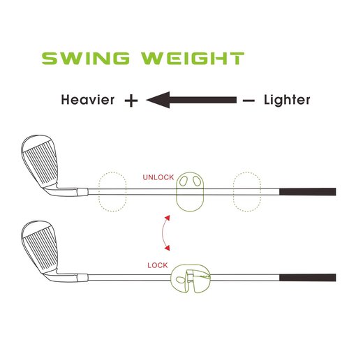 Accufli Golf Swing Trainer Speed Ball – Adjustable Swing Weight Training Aid for Speed, Tempo & Warm-Up