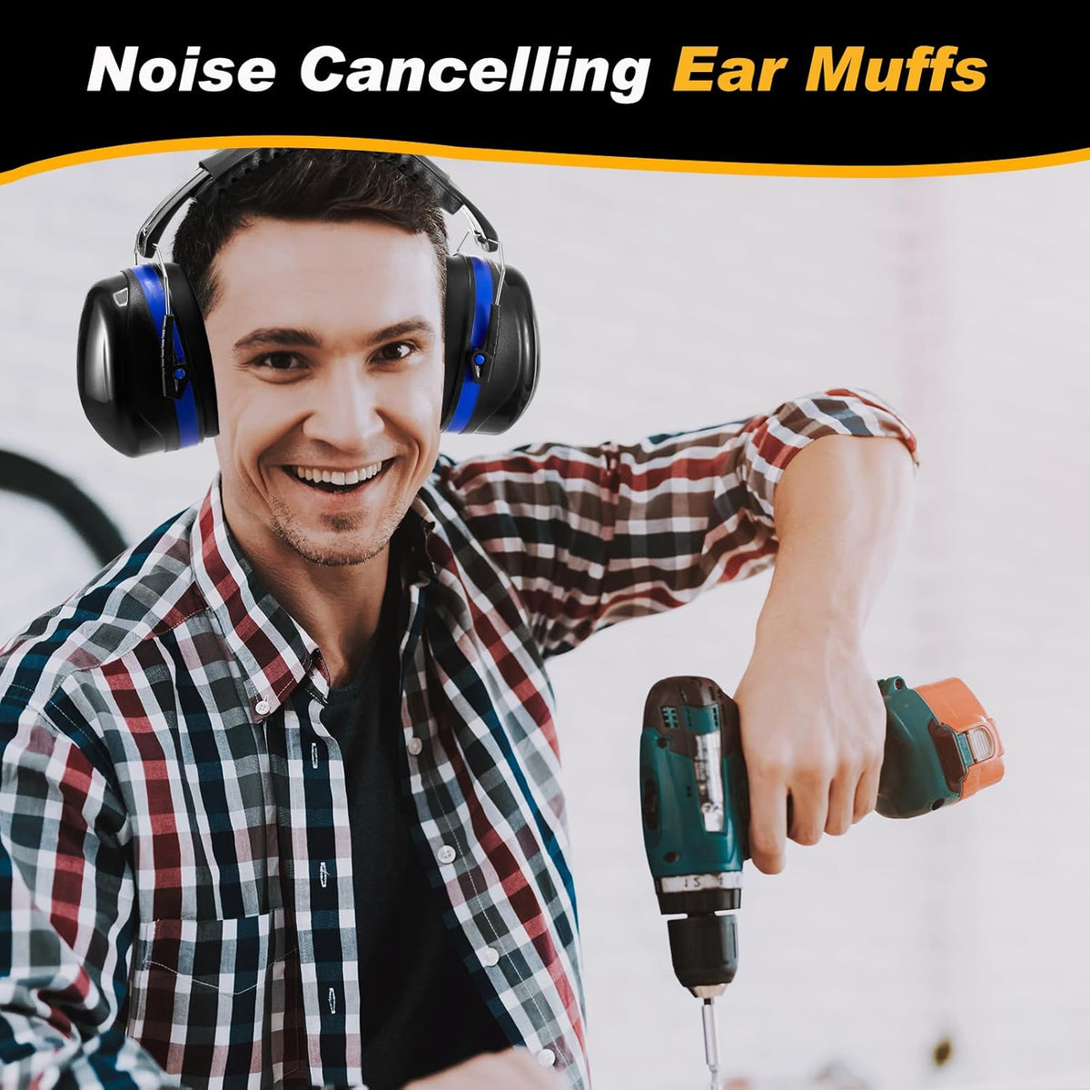 TrelaCo Shooting Ear Protection - 3 Pack Hearing Protection Ear Muffs 28dB with Glasses & Earplugs