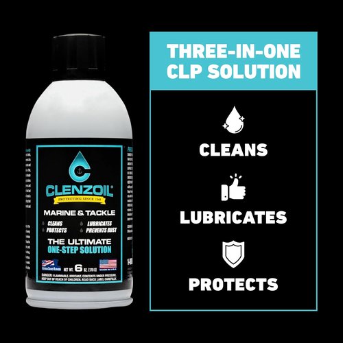 CLENZOIL Marine & Tackle Fishing Gear Oil Lubricant - Perfect for Reels, Motors & Downriggers - Easy Applicator