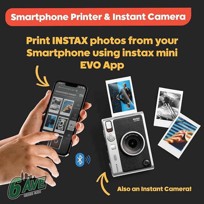 Fujifilm Instax Mini EVO Hybrid Instant Camera Bundle