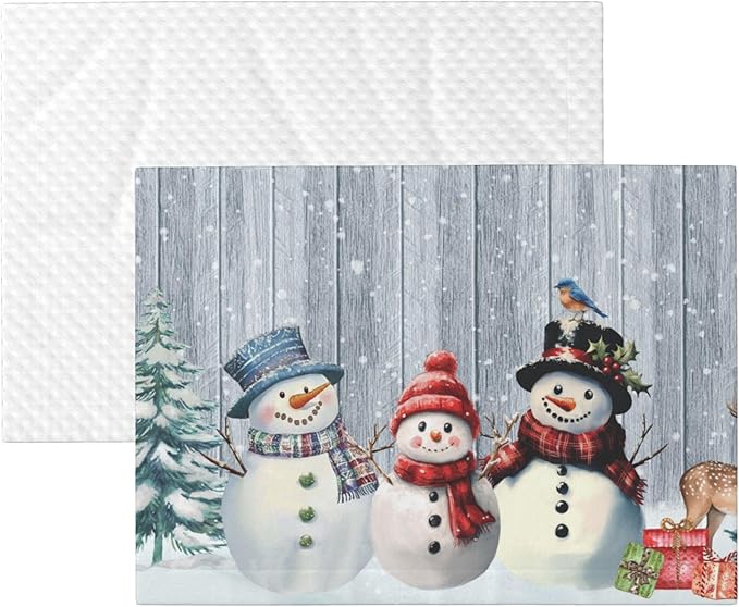 Winter Snowman Throw Blanket - Wodden Blanket for Dog Cat Snowy Pet Blankets 23x16 for Couch Sofa Bed
