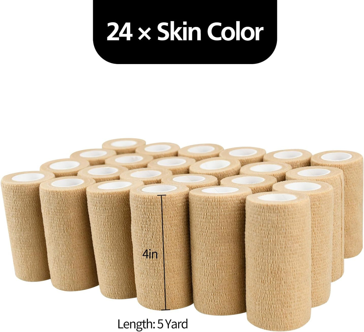 Self-Adhesive Bandage Wraps by 12Pcs | 2in x 5 Yards - Ideal for Sports, Wrist, Ankle Support