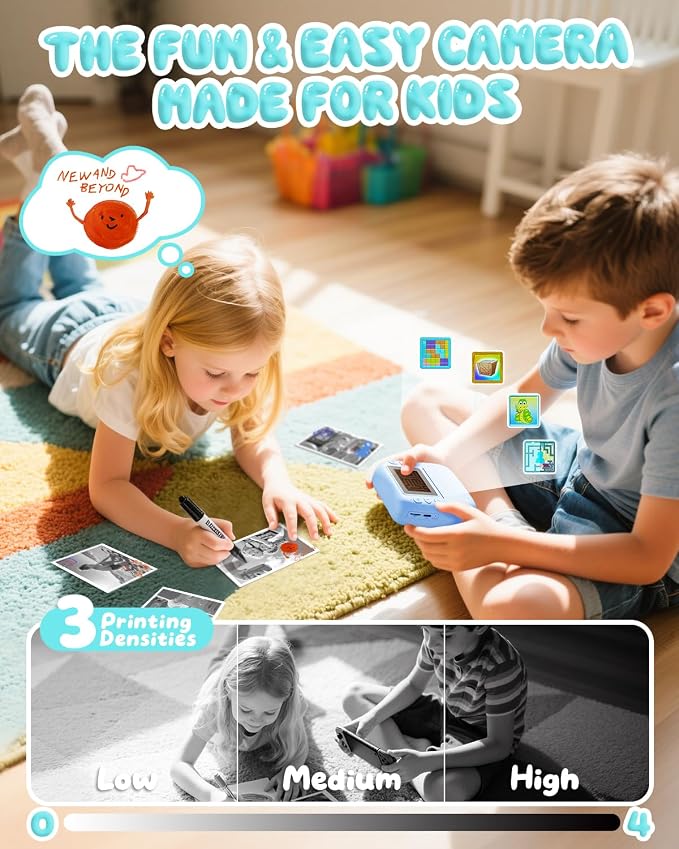 Kids Camera Instant Print, 1080P HD Kids Instant Camera