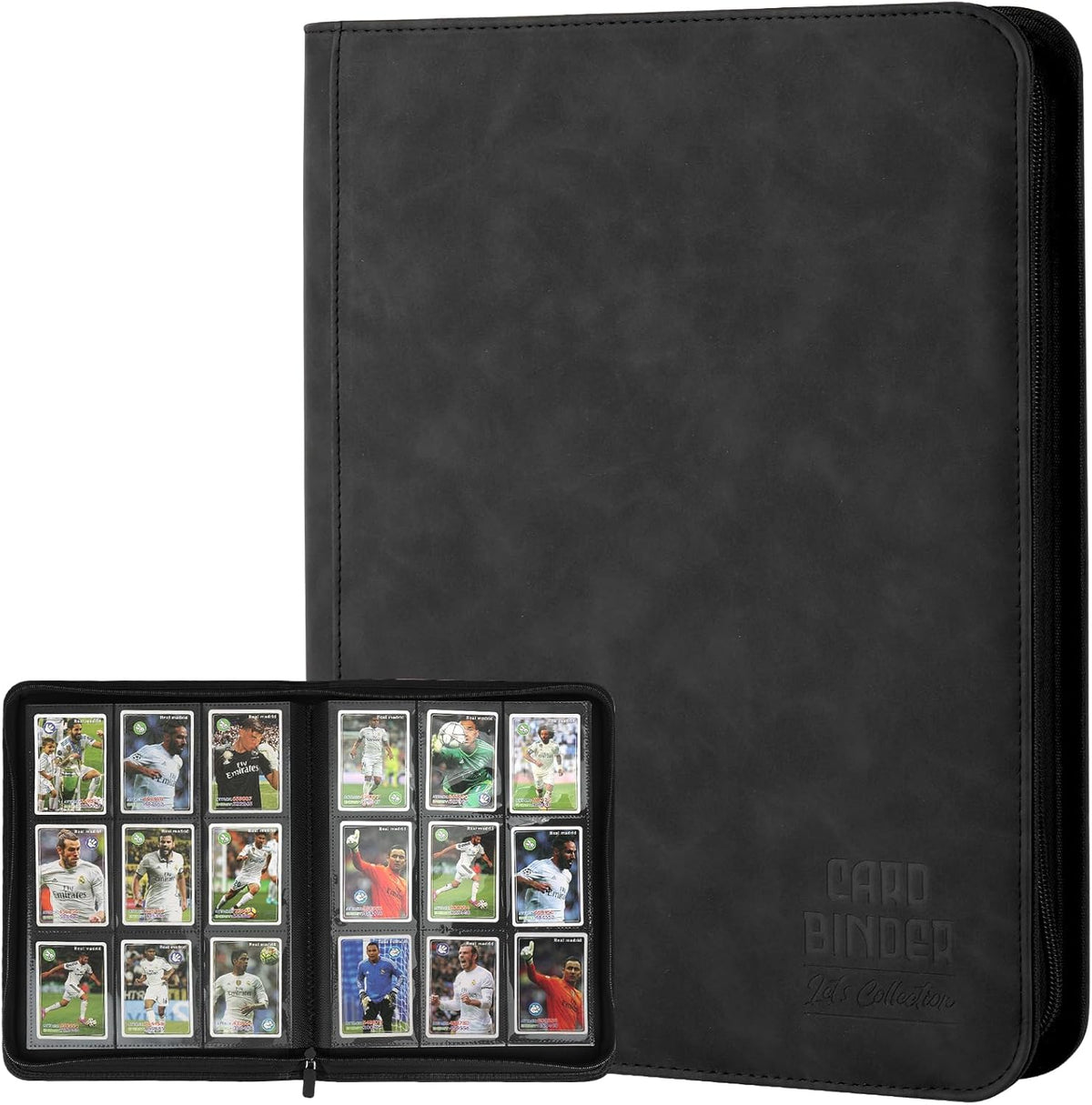 Trading Card Binder - Premium 9 Pocket PU Collection Album | 540 Pocket for MTG, TCG & Sports Cards (Black)