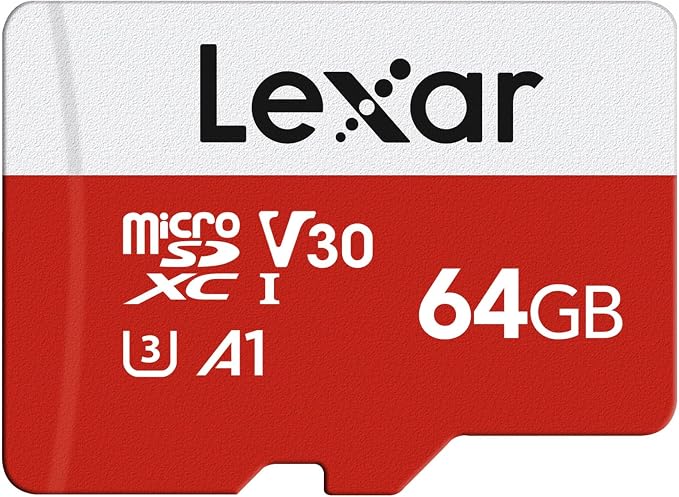 Lexar E-Series 64GB Micro SD Card, microSDXC UHS-I Flash Memory Card