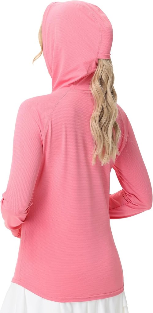 Isnowood Women's UV Protection Rash Guard - Lightweight Long Sleeve Shirt for Hiking & Outdoor Activities