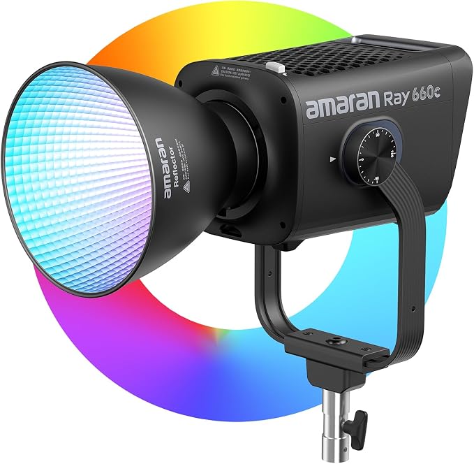 amaran Ray 660c RGB LED Video Light 660W APP/DMX Control 12 Effects, 000K
