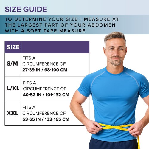 Abdomencare Umbilical Hernia Belt for Men and Women | Abdominal Hernia Belt for Women & Men with 2 Unique Compression Pads | Belly Button Umbilical Hernia Belts for Men | Hernia Support Binder | L/XL