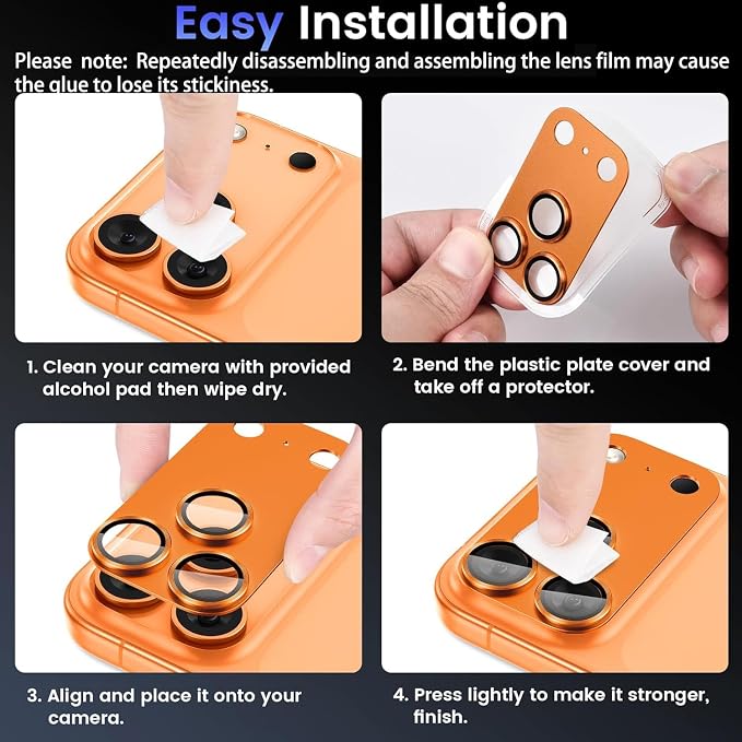 Tensea for iPhone 17 Pro Max Camera Lens Protector, Metal Aluminum Alloy