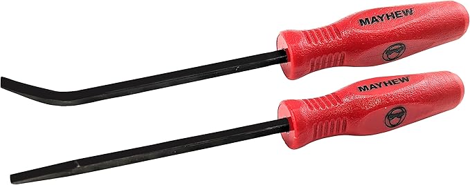 Mayhew Tools 31092 Mini Pry Bar, 2-Piece Set, Red - Standard