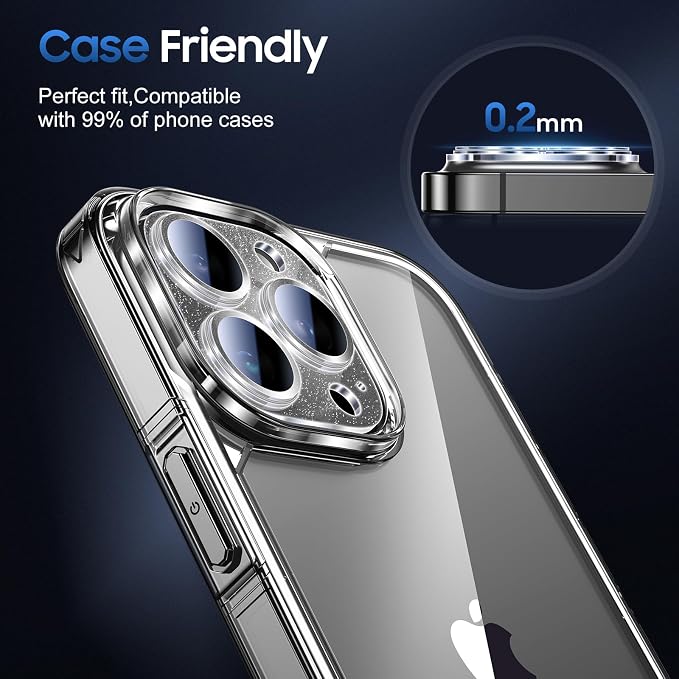 UniqueMe 3 Packs Compatible for iPhone 14 Pro Max/iPhone 14 Pro Camera Lens