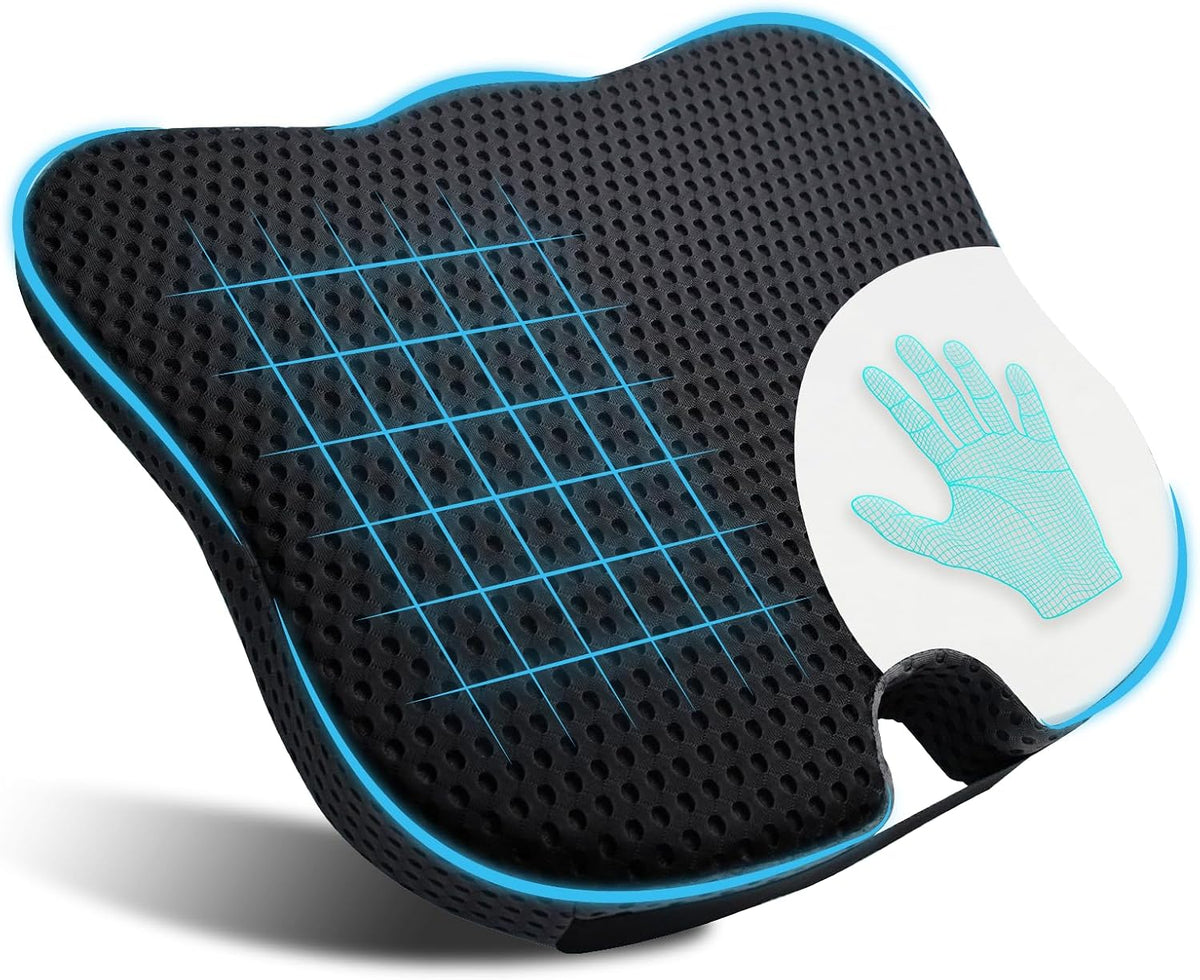 Lofty Aim Car Seat Cushion, Comfort Memory Foam Car Cushions for Driving (Black)