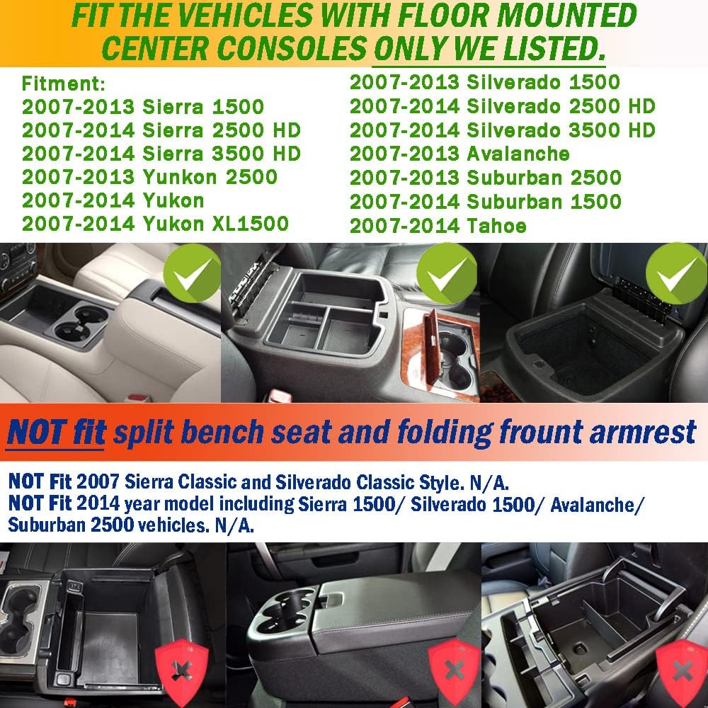 Center Console Tray 2007-14 Sierra/Silverado/Yukon/Suburban/Tahoe/Avalanche