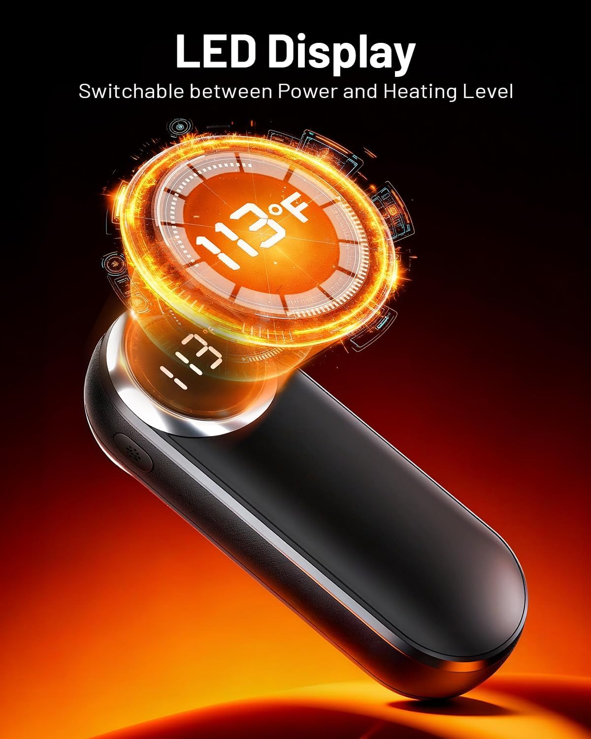 Rechargeable Hand Warmers 2 Pack - Magnetic AI Electric Hot Hands with 15-Hour Battery Life | 3 Heat Settings for Outdoor Use
