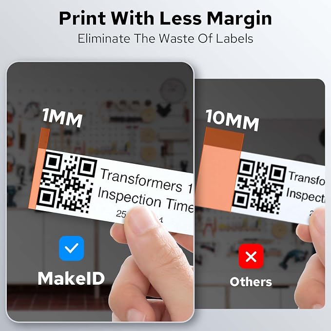 Makeid P31S Portable Industrial Label Printer, Mobile/PC Software. Comes