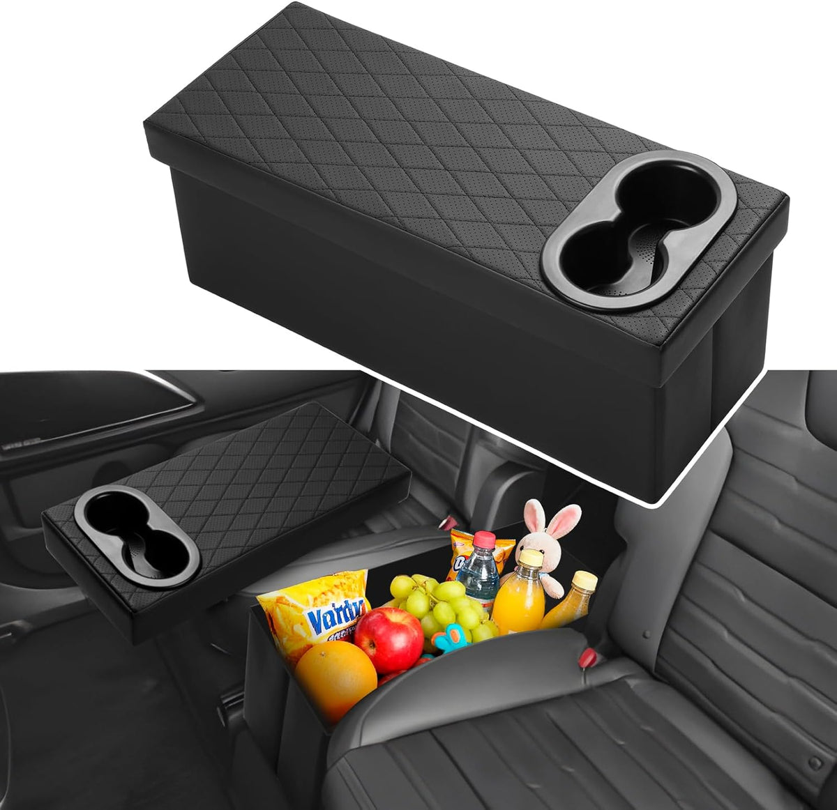 Shademax Custom for Kia Telluride Seat Organizer with Cup Holders Car Backseat Organizer for Kia Telluride 2020-2025 2026 Accessories Car Console Organizer for Kids Toys, Baby Supplies, Travel Dog Toy