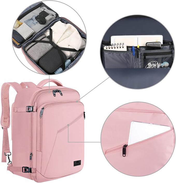 MATEIN Womens Travel Backpack, Extra Large Carryon Backpack Fits Overhead Bin