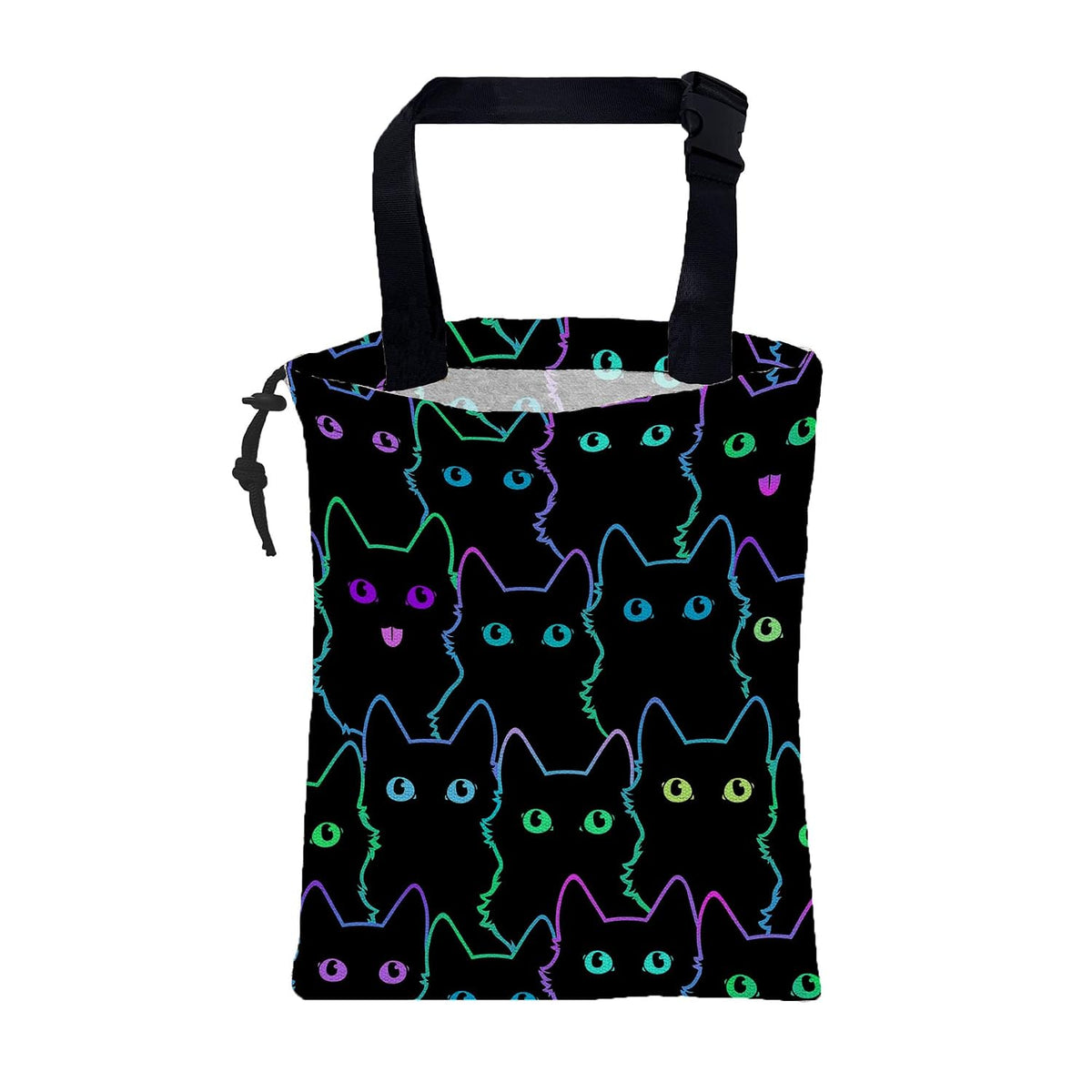 Car Garbage Bag Abstract Daisy Flowers Drawstring Car Trash Bag Hanging for Back Seat with Adjustable Buckle Canvas Vehicle Trash Can Easy-to-Install
