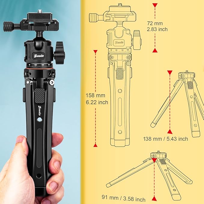 Zeadio 3-in-1 Heavy Duty Metal Tripod