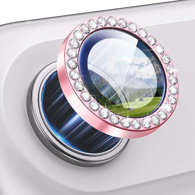 for iPhone 17 Air Camera Lens Protector Bling, Individual Diamond Metal Ring