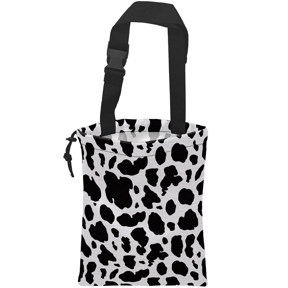 Car Trash Bag Cow Texture Car Garbage Bag Hanging Car Trash Can for Back Seat with Drawstring, Waterproof Garbage Bags for Accessories Vehicle Travelling Camping Outdoor