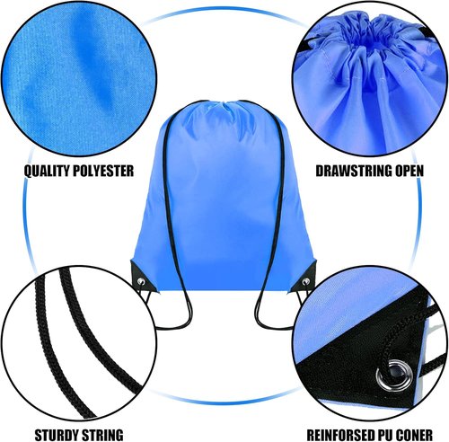Grneric Drawstring Backpack Bulk - 40 Pieces Cinch Sackpack for Gym & Party | 20 Vibrant Colors